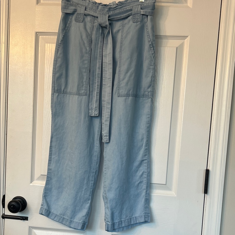 Zac & Rachel Sky Blue Soft Lyocell Trousers with Belt